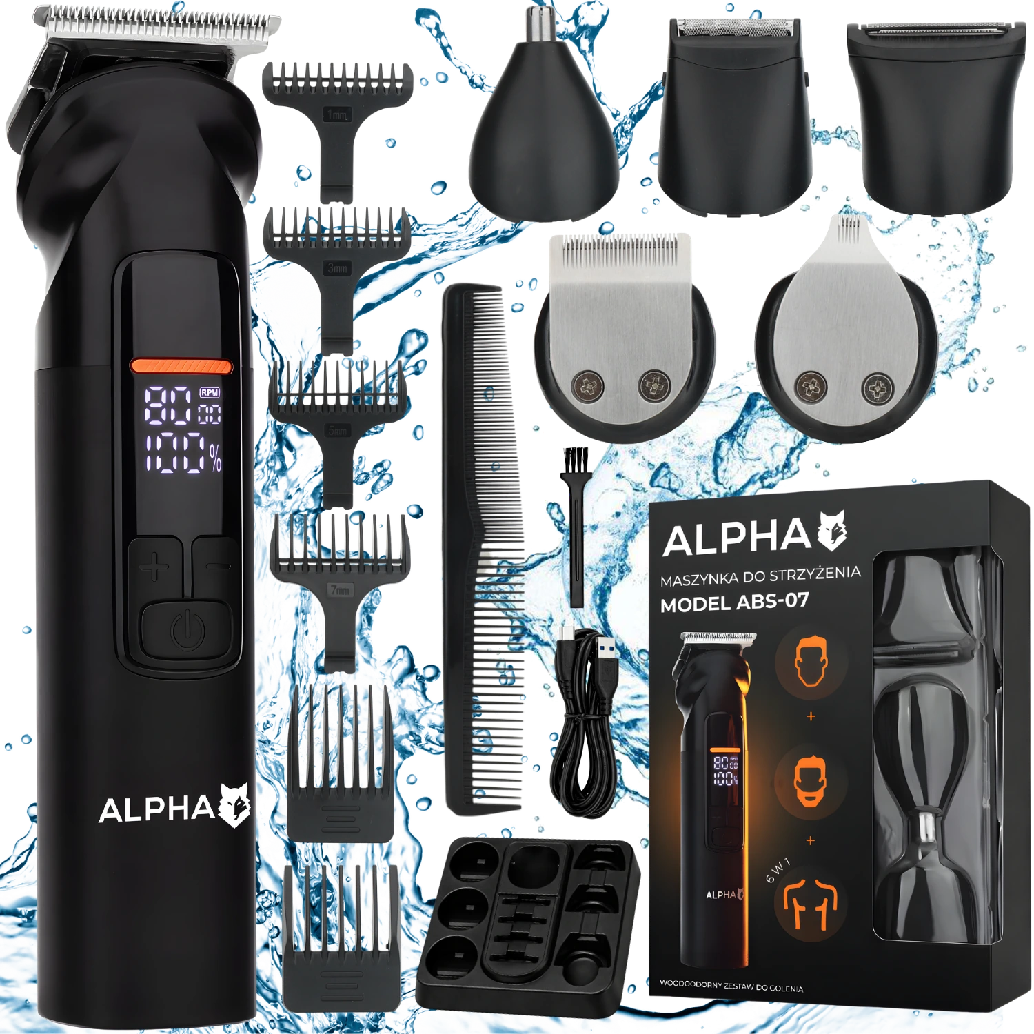 Wielofunkcyjna Maszynka Do Włosów Alpha ABS-07